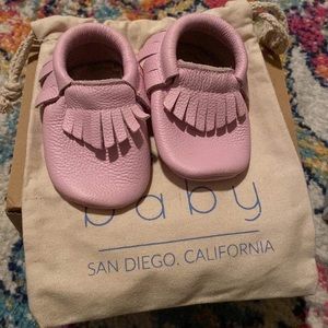 Bird Rock Baby lavender moccasins